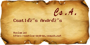 Csatlós András névjegykártya